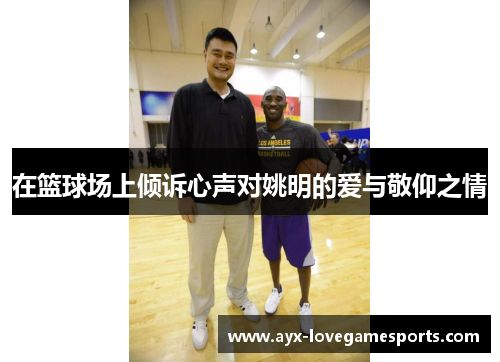 在篮球场上倾诉心声对姚明的爱与敬仰之情