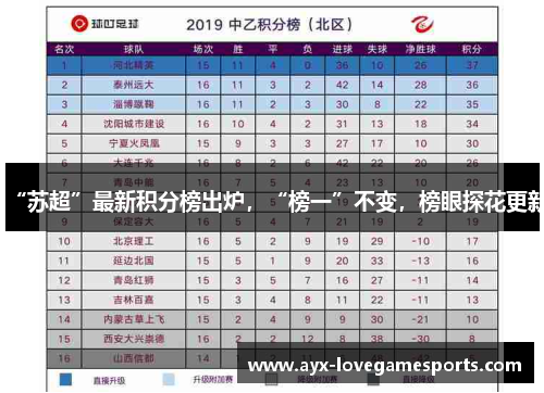 “苏超”最新积分榜出炉，“榜一”不变，榜眼探花更新